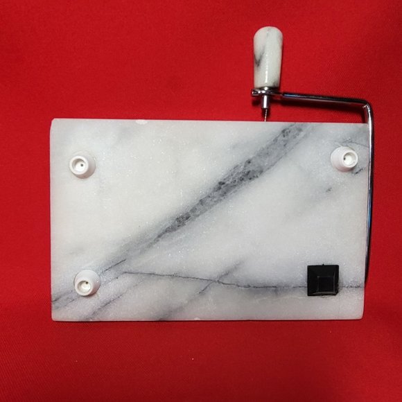 Marble White Gray Swirl Cheese Cutter Slicer - Picture 5 of 8